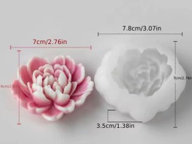 Molde silicona peonia petalos grandes